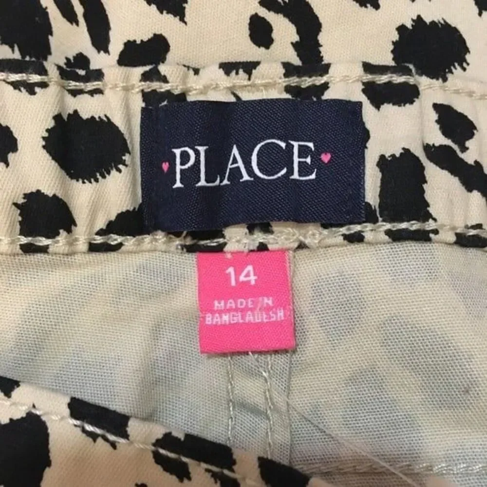 Children’s Place Sz 14 Skinny Leg Pants Animal Print Cheetah Beige 14 x 38 NEW